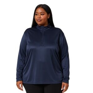 Clique Women XXL Long Sleeve Quarter Zip Pullover ESIS A Chubb Company Dark Navy